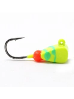 Clam Dave Genz Drop Kick - Swirl Jig -Jig Reel Pro Sales Store swirl drop kick charteuse lime